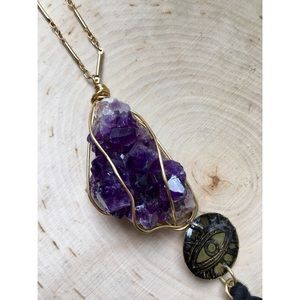Amethyst tassel necklace